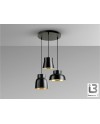 I3-VULCANO- LAMP 3L D50- NEGRO/ORO